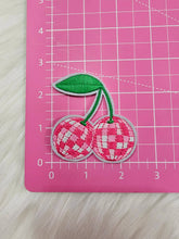 Load image into Gallery viewer, Cherry Disco Ball Embroidery Iron On Patch