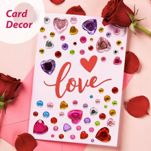 Load image into Gallery viewer, Wrapables 327pcs Acrylic Self Adhesive Crystal Rhinestone Gem Stickers, DIY, Arts & Crafts Supplies (3 sheets), Hearts