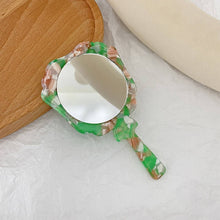 Load image into Gallery viewer, Vintage Acetate Handheld Round Makeup Mirror_CWMM6399