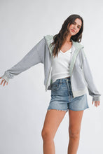 Load image into Gallery viewer, 5189HK Striped Zip Hoodie
