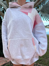 Load image into Gallery viewer, Pearl Grey Margo Quilted Patchwork Hoodie