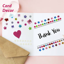 Load image into Gallery viewer, Wrapables 1154pcs Acrylic Self Adhesive Crystal Rhinestone Gem Stickers, DIY, Arts & Crafts Supplies (9 sheets), Assorted