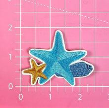 Load image into Gallery viewer, Starfish and Seashell Nautical Coastal Embroidery Iron On Patch