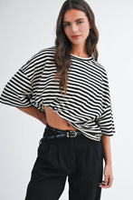 Load image into Gallery viewer, 8649HN Oversized Stripe Boyfriend Tee