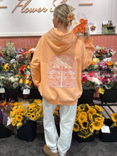 Load image into Gallery viewer, Sherbet Orange Tropical Palms Hoodie