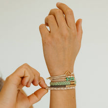 Load image into Gallery viewer, "Reflect" Gold Wave with Beachy Neutrals Hair Tie Bracelets