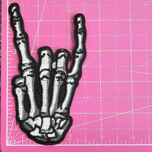 Load image into Gallery viewer, Skeleton Hand Rock and Roll Punk Embroidery On Patch