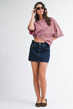 Load image into Gallery viewer, 8649HN Oversized Stripe Boyfriend Tee