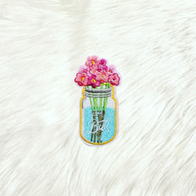 Load image into Gallery viewer, Have A Ball Canning Flower Embroidery Iron On Patch