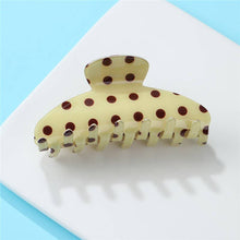 Load image into Gallery viewer, Retro Polka Dot Hair Claw - Glossy Spotted French | 40H1099