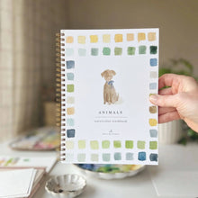 Load image into Gallery viewer, Animals watercolor workbook
