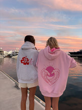 Load image into Gallery viewer, Bubblegum Pink Ocean Heart Stitched Hoodie