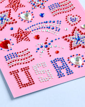 Load image into Gallery viewer, USA Face Gems | patriotic, fourth july, festival, americana