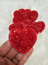 Load image into Gallery viewer, Sequin Heart Embroidery Iron On Patch