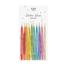 Load image into Gallery viewer, Glitter Wish 3" Beeswax Candles - Rainbow - Set of 10