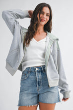 Load image into Gallery viewer, 5189HK Striped Zip Hoodie