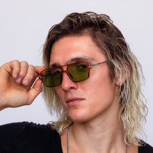 Load image into Gallery viewer, Groove Theory - Vintage Slim Tinted Lens Aviator Sunglasses