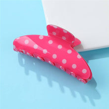 Load image into Gallery viewer, Retro Polka Dot Hair Claw - Glossy Spotted French | 40H1099