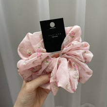 Load image into Gallery viewer, NEW EMBROIDERED FLOWERS HAIR SCRUNCHIES_CWAHA1736