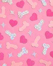 Load image into Gallery viewer, Penis Confetti - 200 pc pink + holographic confetti, Bachelorette Party