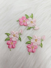 Load image into Gallery viewer, Small Pink Lilly Daisy Dogwood Flower Embroidery Iron On Patch