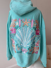 Load image into Gallery viewer, Ocean Gem Embroidered Mockneck Hoodie