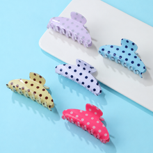 Load image into Gallery viewer, Retro Polka Dot Hair Claw - Glossy Spotted French | 40H1099