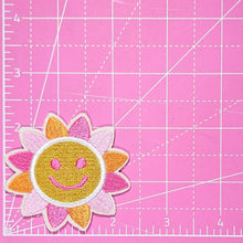 Load image into Gallery viewer, Smiling Sun Flower Colorful Embroidery Iron On Patch