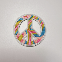 Load image into Gallery viewer, 2" Multicolored peace sign - Embroidered Hat Patch