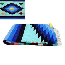 Load image into Gallery viewer, Mint Aztec Diamond Mexican Blanket