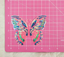 Load image into Gallery viewer, Pink Butterfly Sequin Iron On Patch