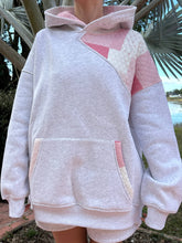 Load image into Gallery viewer, Pearl Grey Margo Quilted Patchwork Hoodie