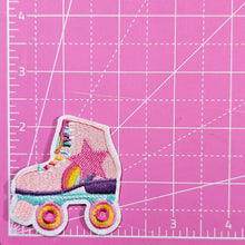 Load image into Gallery viewer, Roller Skate Rainbow Star Embroidery Iron On Patch