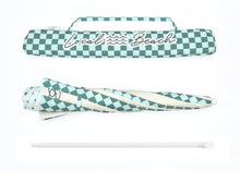 Load image into Gallery viewer, Green/Blue Checker Mix Beach Umbrella