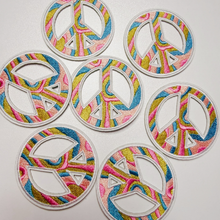 Load image into Gallery viewer, 2" Multicolored peace sign - Embroidered Hat Patch