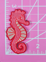 Load image into Gallery viewer, Seahorse Hot Pink Embroidery Iron On Patch