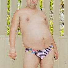Load image into Gallery viewer, CTS FLORAL STRIPE SWIM BRIEF