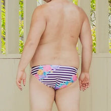 Load image into Gallery viewer, CTS FLORAL STRIPE SWIM BRIEF