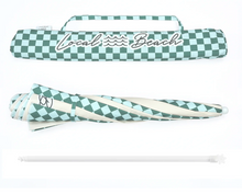Load image into Gallery viewer, Local Beach Green/Blue Checker Mix Beach Umbrella