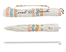 Load image into Gallery viewer, Local Beach Retro Stripe Beach Umbrella