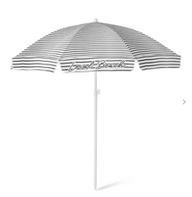 Load image into Gallery viewer, Local Beach Brush Stripe Beach Umbrella - Black