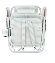 Load image into Gallery viewer, Local Beach Brush Stripe Reclining Backpack Chair - Pastel Blue