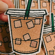 Load image into Gallery viewer, 3.5" Iced Coffee - Embroidered Hat Patch