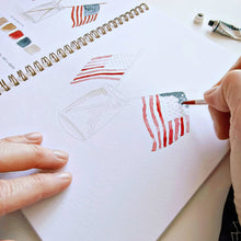 Load image into Gallery viewer, Americana watercolor workbook