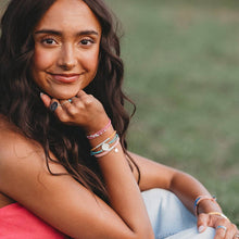 Load image into Gallery viewer, "Embrace" Bright Pastels with Silver Sea Turtle Charm Hair Tie Bracelets