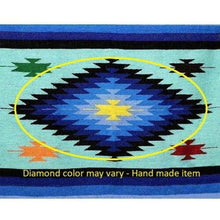 Load image into Gallery viewer, Mint Aztec Diamond Mexican Blanket