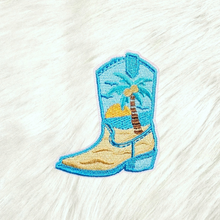 Load image into Gallery viewer, Tropical Beach Boot Embroidery Iron On Patch