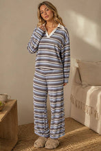 Load image into Gallery viewer, Striped Polo Lounge Set