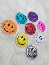 Load image into Gallery viewer, Sequin Smile Face Iron On Patch