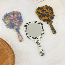 Load image into Gallery viewer, Vintage Acetate Handheld Round Makeup Mirror_CWMM6399